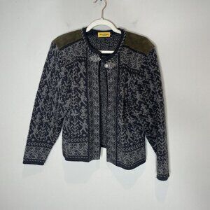 Kiina Kilgren Stockholm Gray Merino Wool Cardigan Size Medium